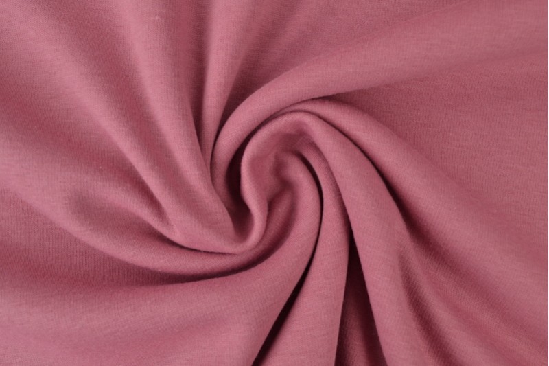 Alpenfleece-Strick Stoff sweat vieux dunkelrosa