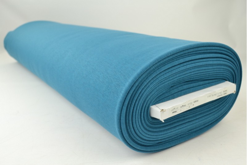 Alpenfleece-Strick Stoff sweat dunkelpetrol, Rolle