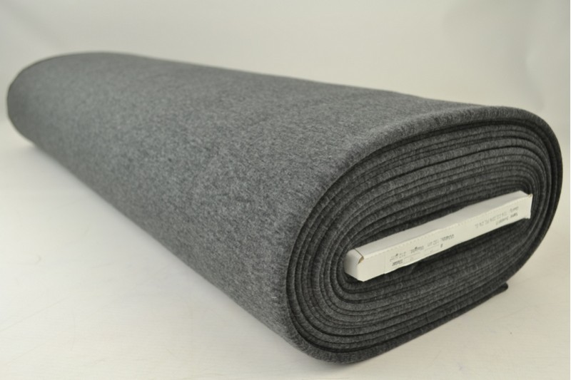 Alpenfleece-Strick Stoff sweat dunkelgrau meliert, Rolle