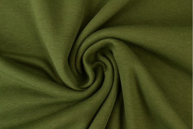 Alpenfleece-Strick Stoff sweat moosgrün