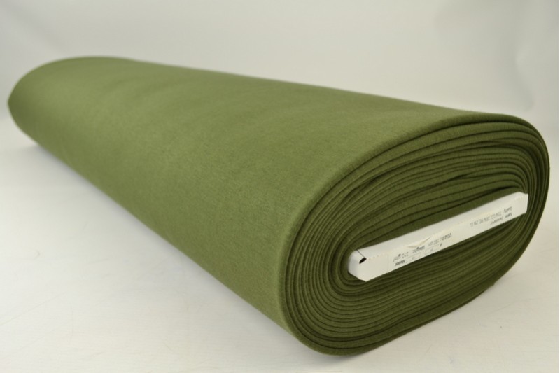 Alpenfleece-Strick Stoff sweat moosgrün, Rolle