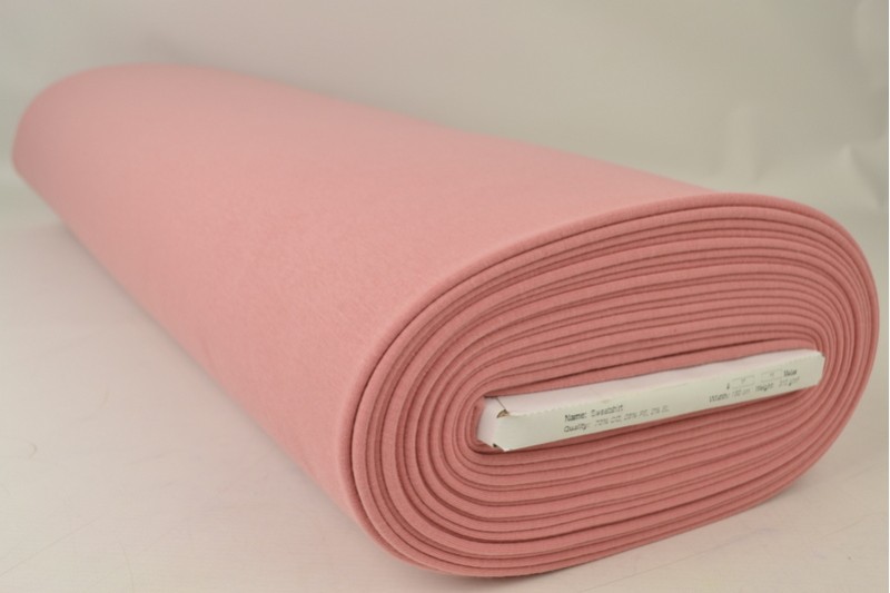 Alpenfleece-Strick Stoff sweat vieux rosa, Rolle