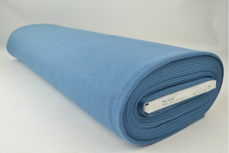 Alpenfleece-Strick Stoff sweat stahlblau, Rolle