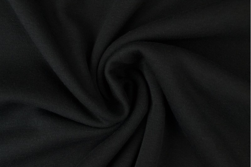 Alpenfleece-Strick Stoff sweat schwarz