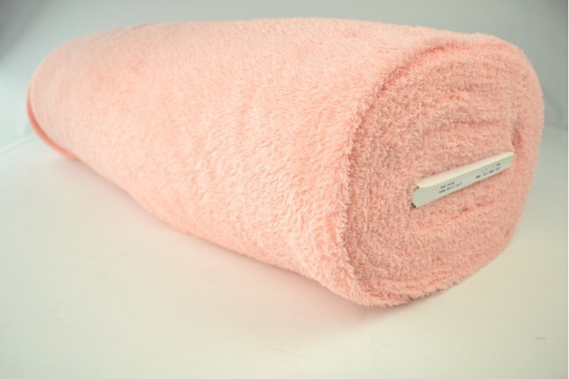 Baumwollfrottee Frottee lachsrosa, Rolle