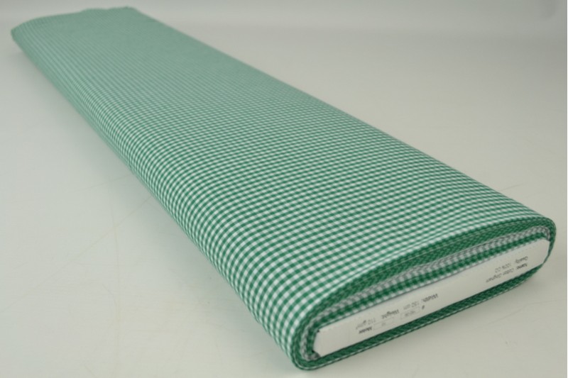 Bauernkaro-Baumwolle carreaux 2.5mm dunkelgrün, Rolle