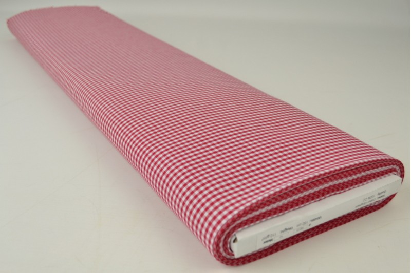Bauernkaro-Baumwolle carreaux 2.5mm rot, Rolle