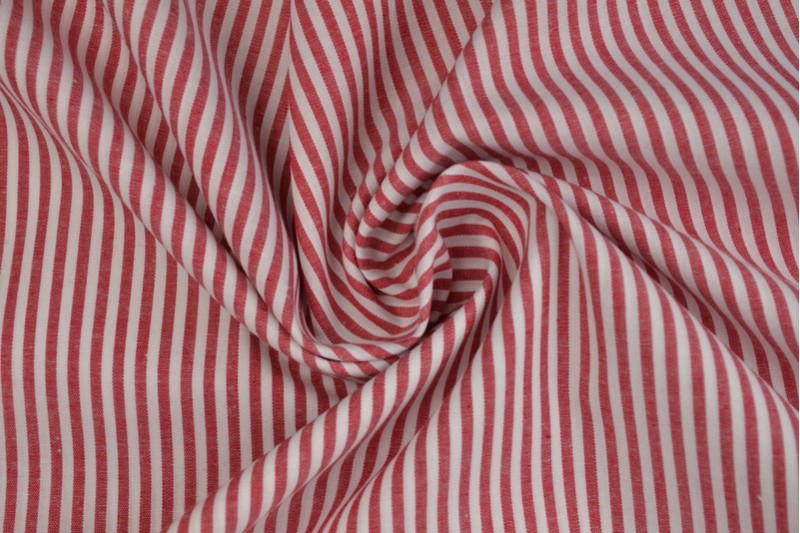 Bauernkaro-Baumwolle rayures 2.5mm rot