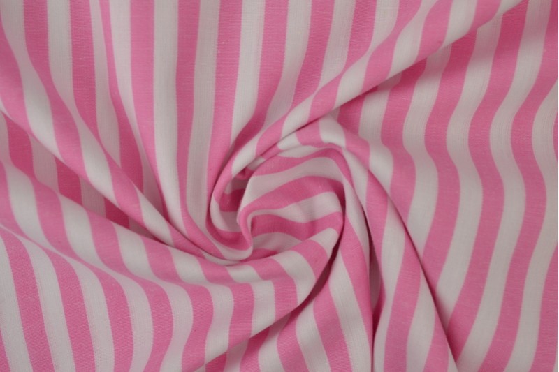 Bauernkaro-Baumwolle rayures 6.5mm rosa