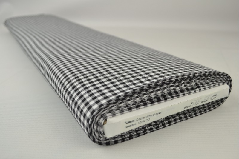 Bauernkaro Vichy 01-01 schwarz, Rolle