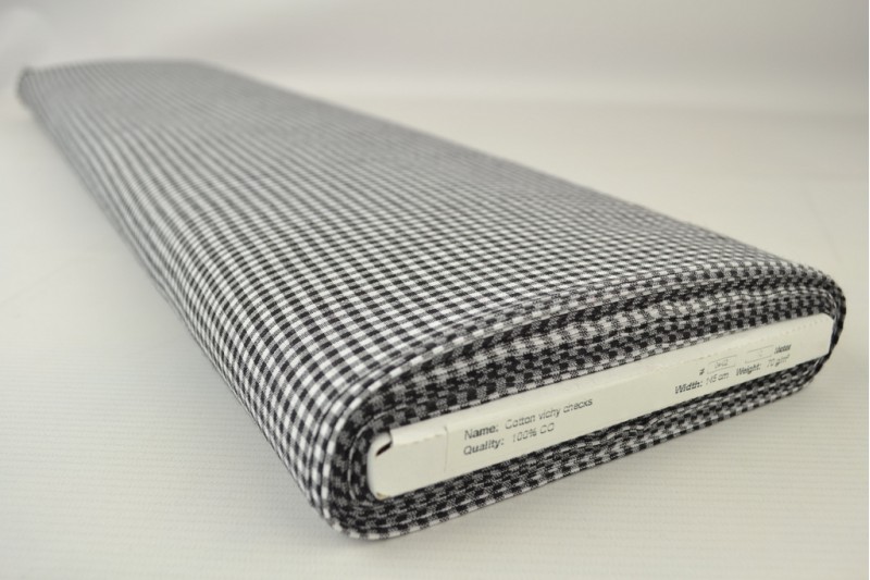 Bauernkaro Vichy 04-02 schwarz, Rolle