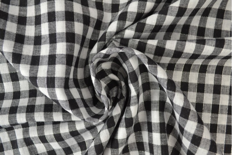 Bauernkaro Vichy 09-04 schwarz pailleté