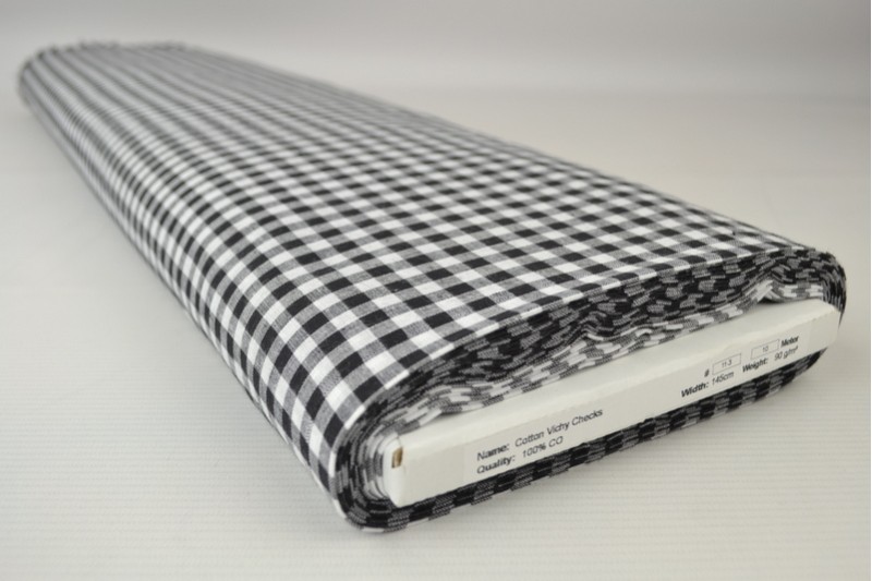 Bauernkaro Vichy 11-03 schwarz, Rolle
