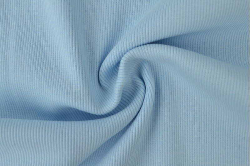 Feinrippbündchen babyblau