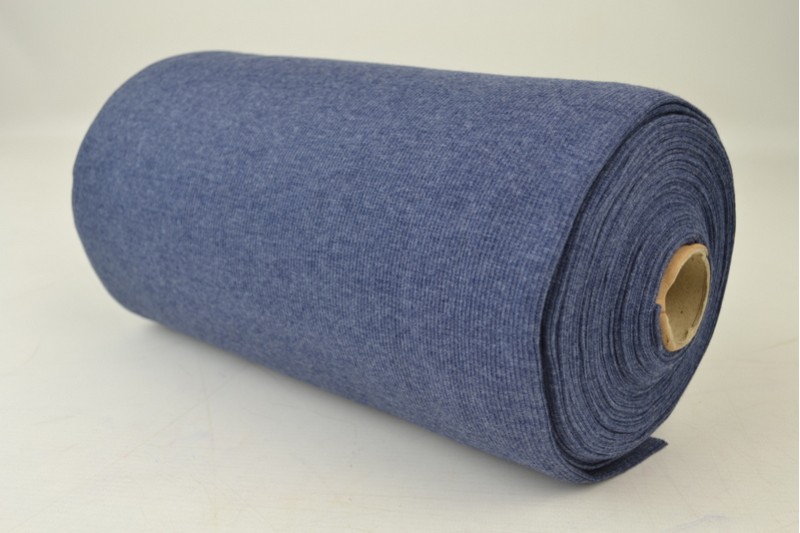 Feinrippbündchen jeans dunkel mélangé, Rolle