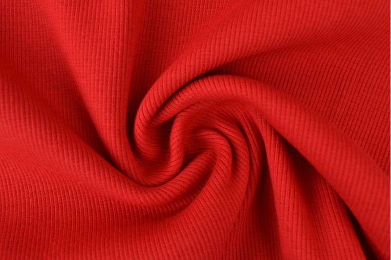Feinrippbündchen rot