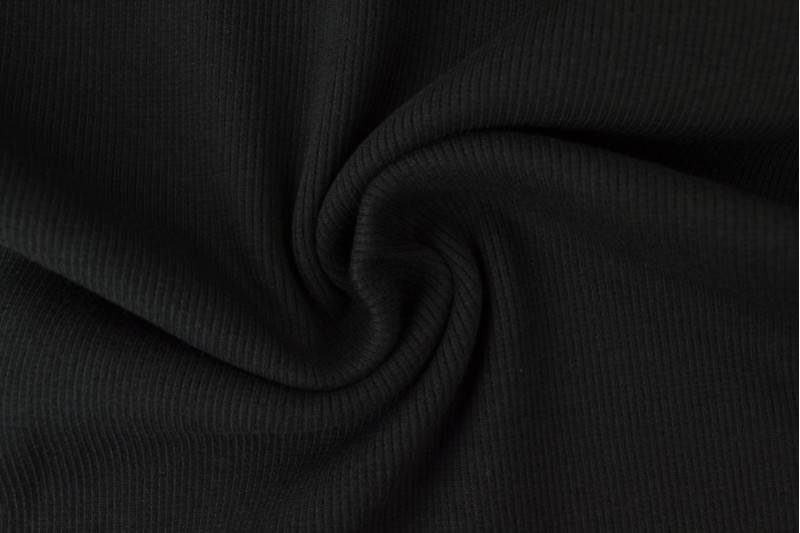 Feinrippbündchen schwarz