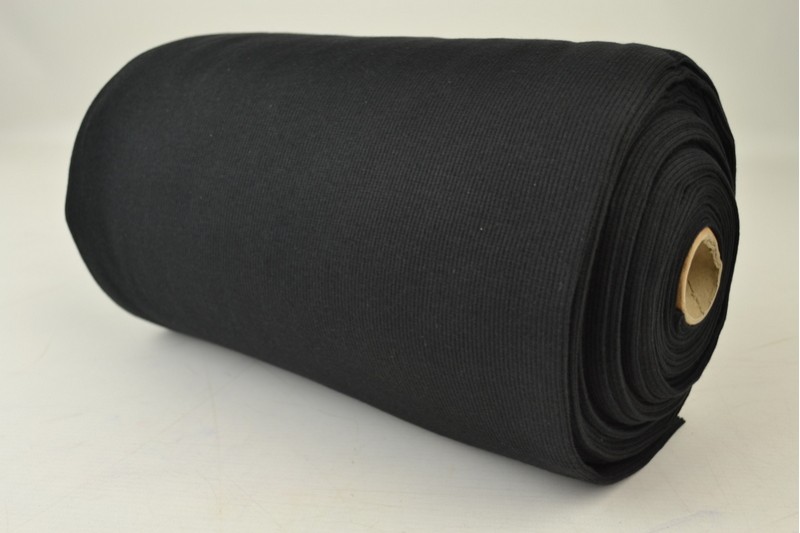 Feinrippbündchen schwarz, Rolle