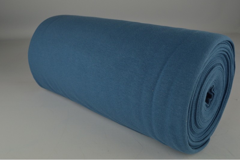 Glattes Bündchen Bündchen stahlblau, Rolle
