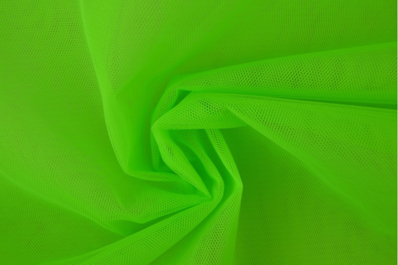Schwer entflammbarer Tüll 300 Tüll ignifuge 300 cm breit grün fluo