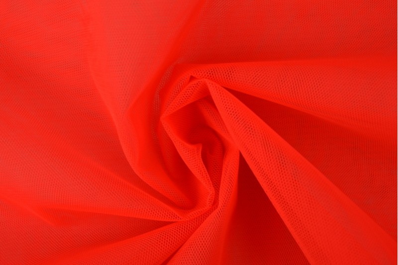 Schwer entflammbarer Tüll 300 Tüll ignifuge 300 cm breit orange fluo
