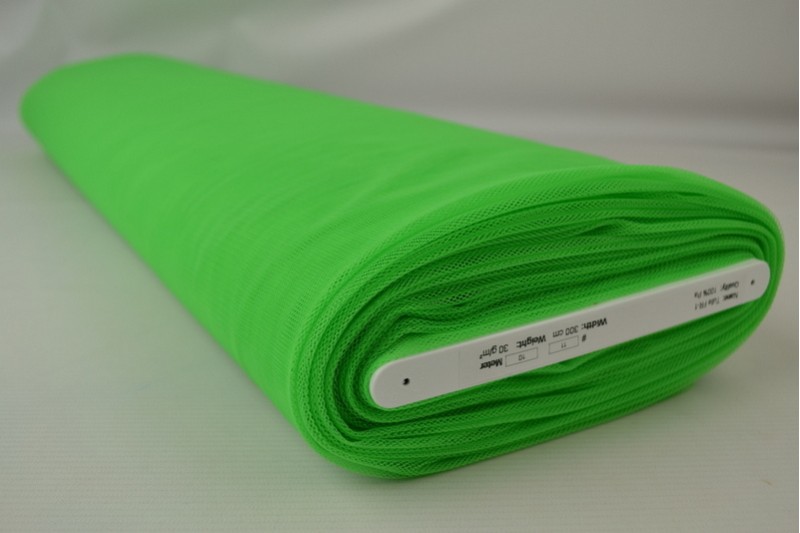 Schwer entflammbarer Tüll 300 Tüll ignifuge 300 cm breit grün, Rolle