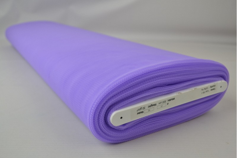 Schwer entflammbarer Tüll 300 Tüll ignifuge 300 cm breit lavendel, Rolle
