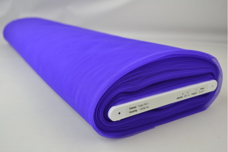 Schwer entflammbarer Tüll 300 Tüll ignifuge 300 cm breit violettt, Rolle