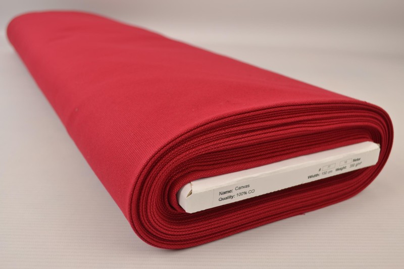 Baumwollcanvas 350 g/m² bordeaux, Rolle
