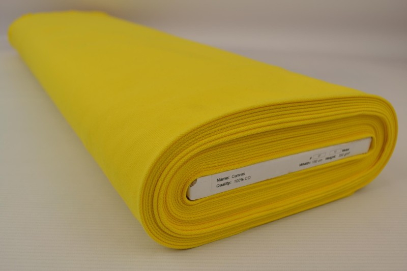 Baumwollcanvas 350 g/m² gelb, Rolle