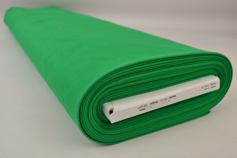 Baumwollcanvas 350 g/m² grün, Rolle