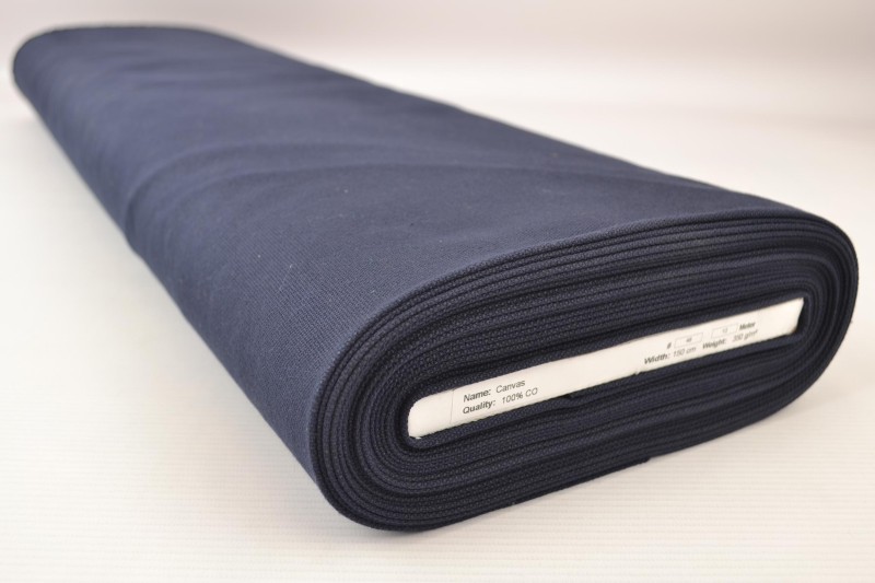 Baumwollcanvas 350 g/m² marine, Rolle