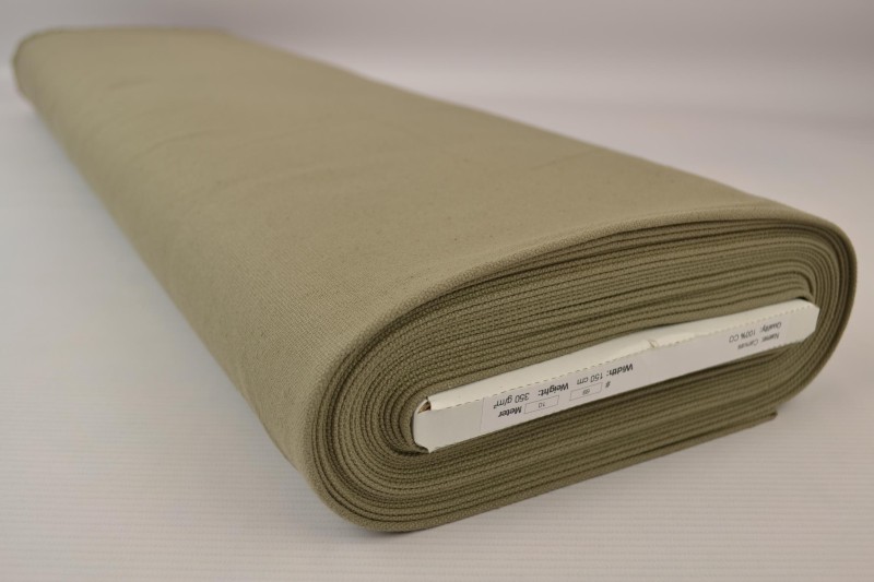 Baumwollcanvas 350 g/m² taupe, Rolle