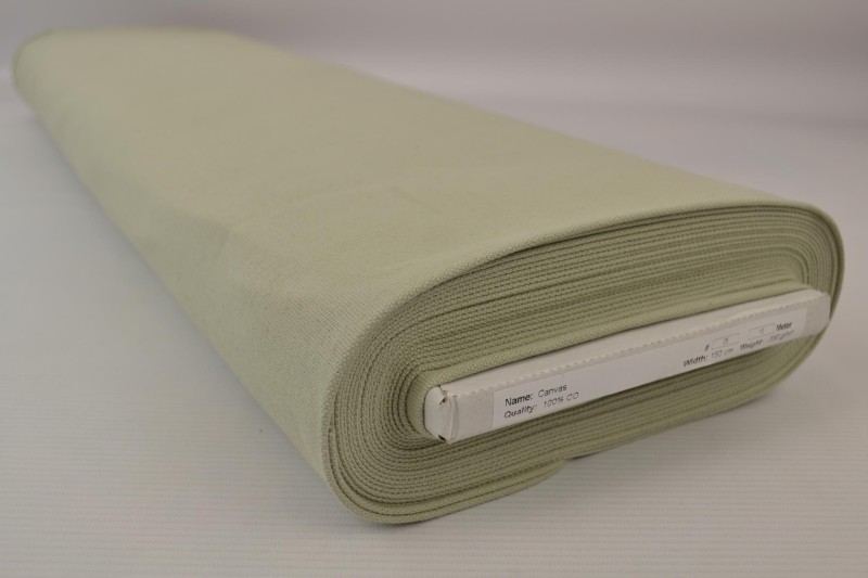 Baumwollcanvas 350 g/m² silbergrau, Rolle