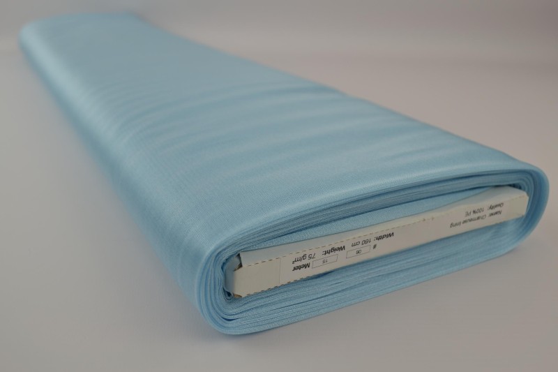 Charmeuse-Futter aquablau, Rolle