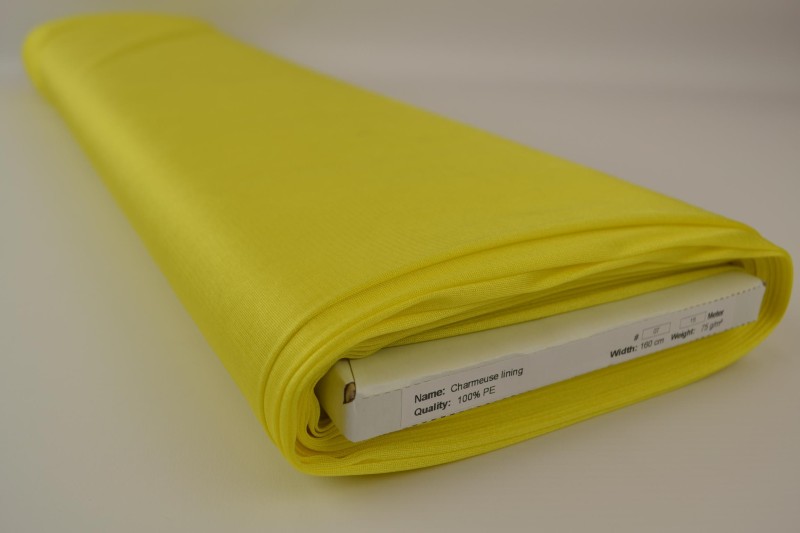 Charmeuse-Futter gelb, Rolle