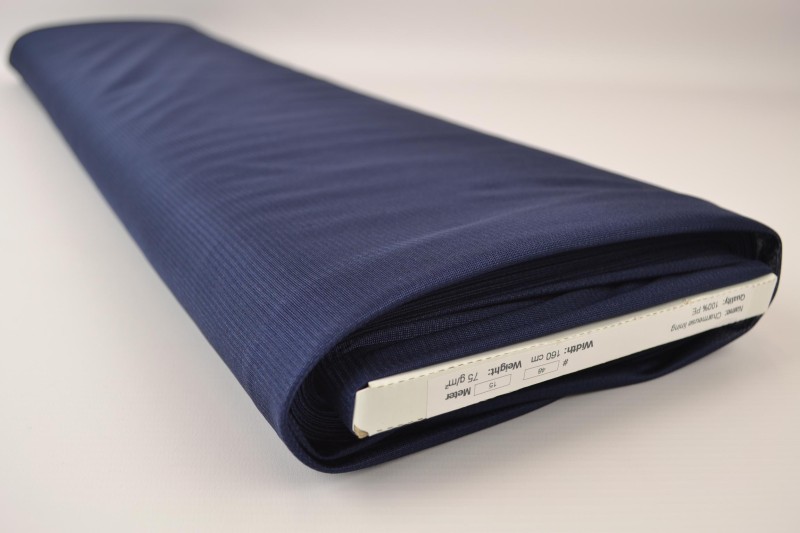Charmeuse-Futter navy, Rolle