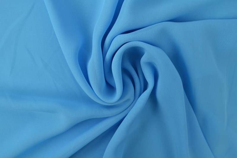Musselin (Chiffon) aquablau