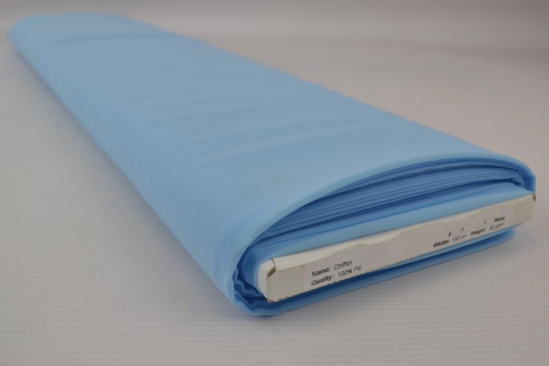 Musselin (Chiffon) babyblau, Rolle