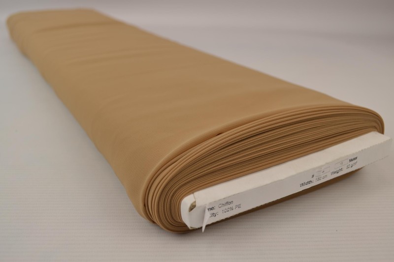 Musselin (Chiffon) beige, Rolle