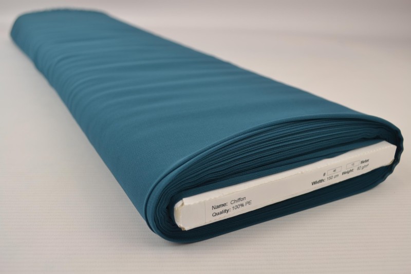 Musselin (Chiffon) dunkelpetrol, Rolle