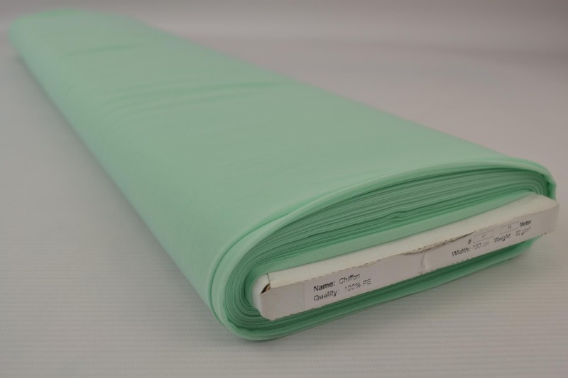 Musselin (Chiffon) hellmint, Rolle