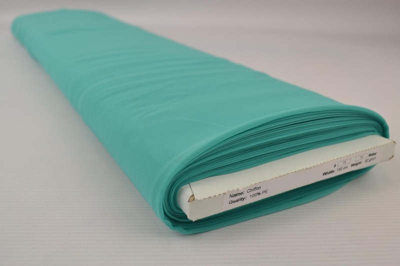 Musselin (Chiffon) türkis, Rolle