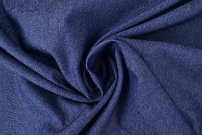 Gewaschener Chambray-Denim dunkelblau