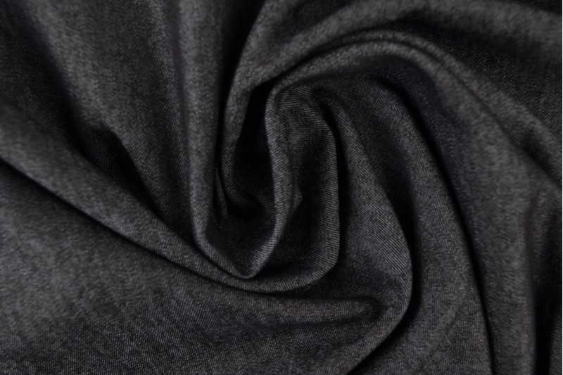 Gewaschener Chambray-Denim schwarz