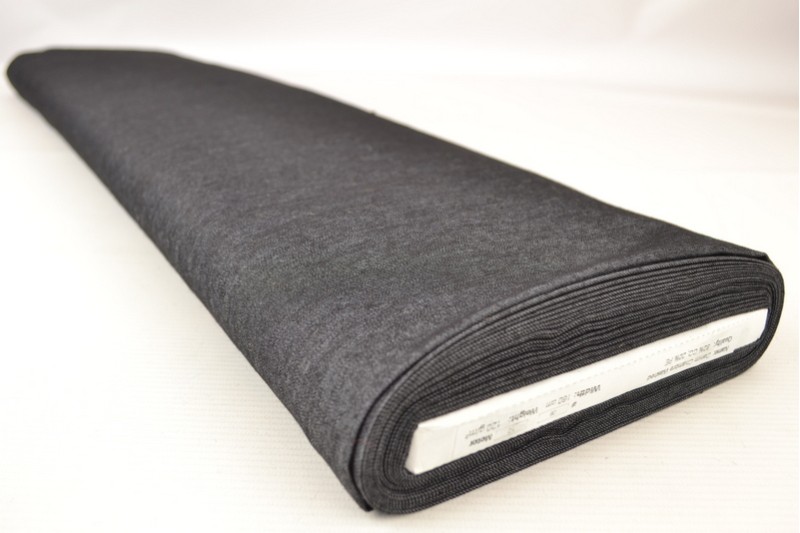 Gewaschener Chambray-Denim schwarz, Rolle