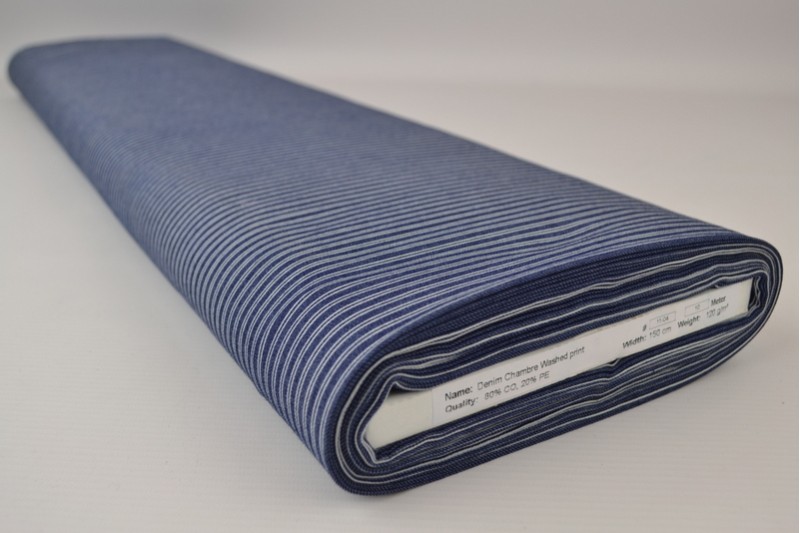 Bedruckter gewaschener Chambray-Denim bedruckt 11-04, Rolle