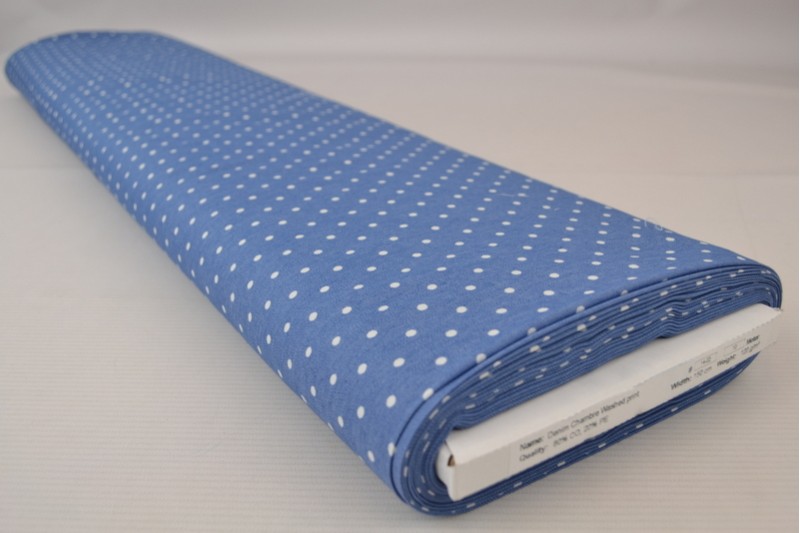 Bedruckter gewaschener Chambray-Denim bedruckt 14-02, Rolle