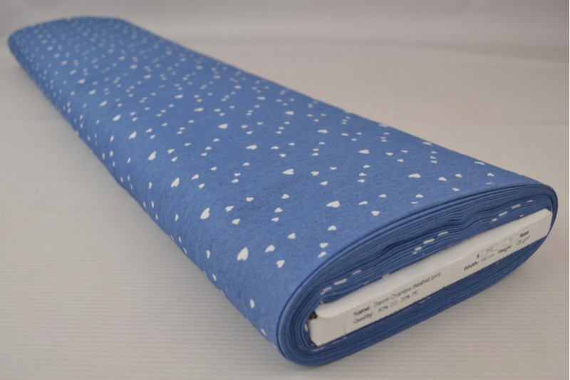 Bedruckter gewaschener Chambray-Denim bedruckt 15-02, Rolle