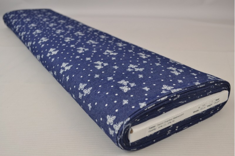 Bedruckter gewaschener Chambray-Denim bedruckt 16-04, Rolle